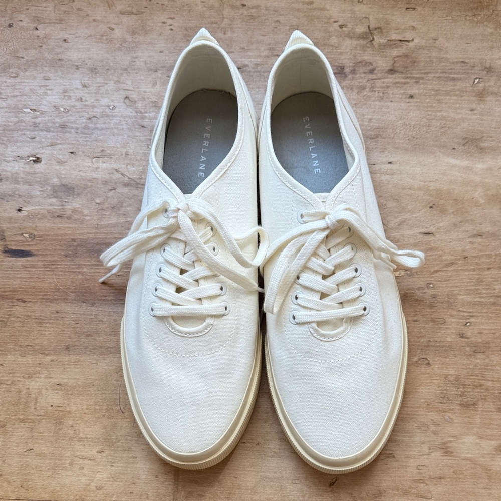 Everlane Men's Off-White Canvas Sneakers